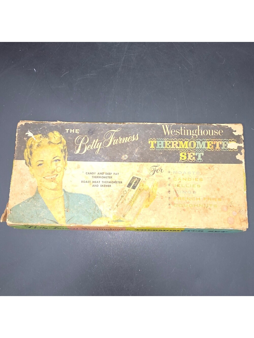 Vintage 1950s Westinghouse Betty Furness Thermometer Set COMPLETE In Box Chaney